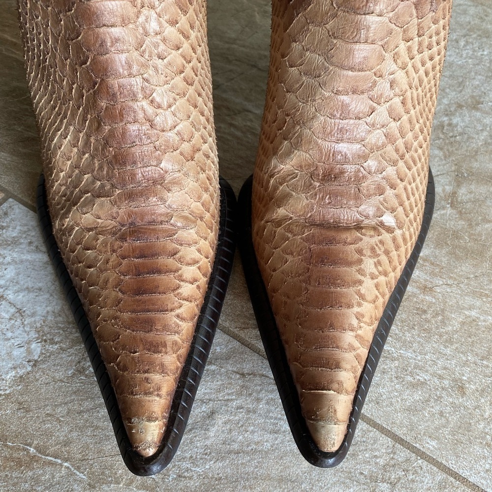 STEVEN Snakeskin and Suede Cowboy Boot - Picture 9 of 14